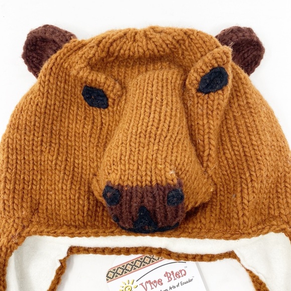 Youth Capybara Animal Hat from Ecuador - Picture 4 of 10